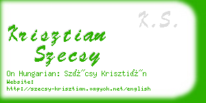 krisztian szecsy business card